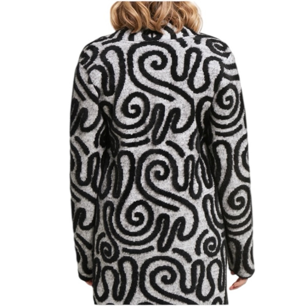 Joseph Ribkoff Abstract Long Cardigan - Picture 3 of 6